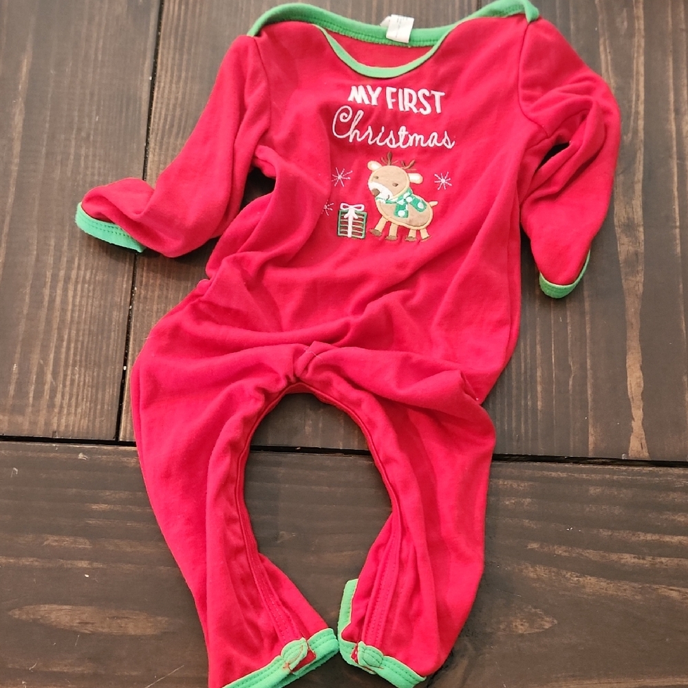 Red Christmas Baby One Piece